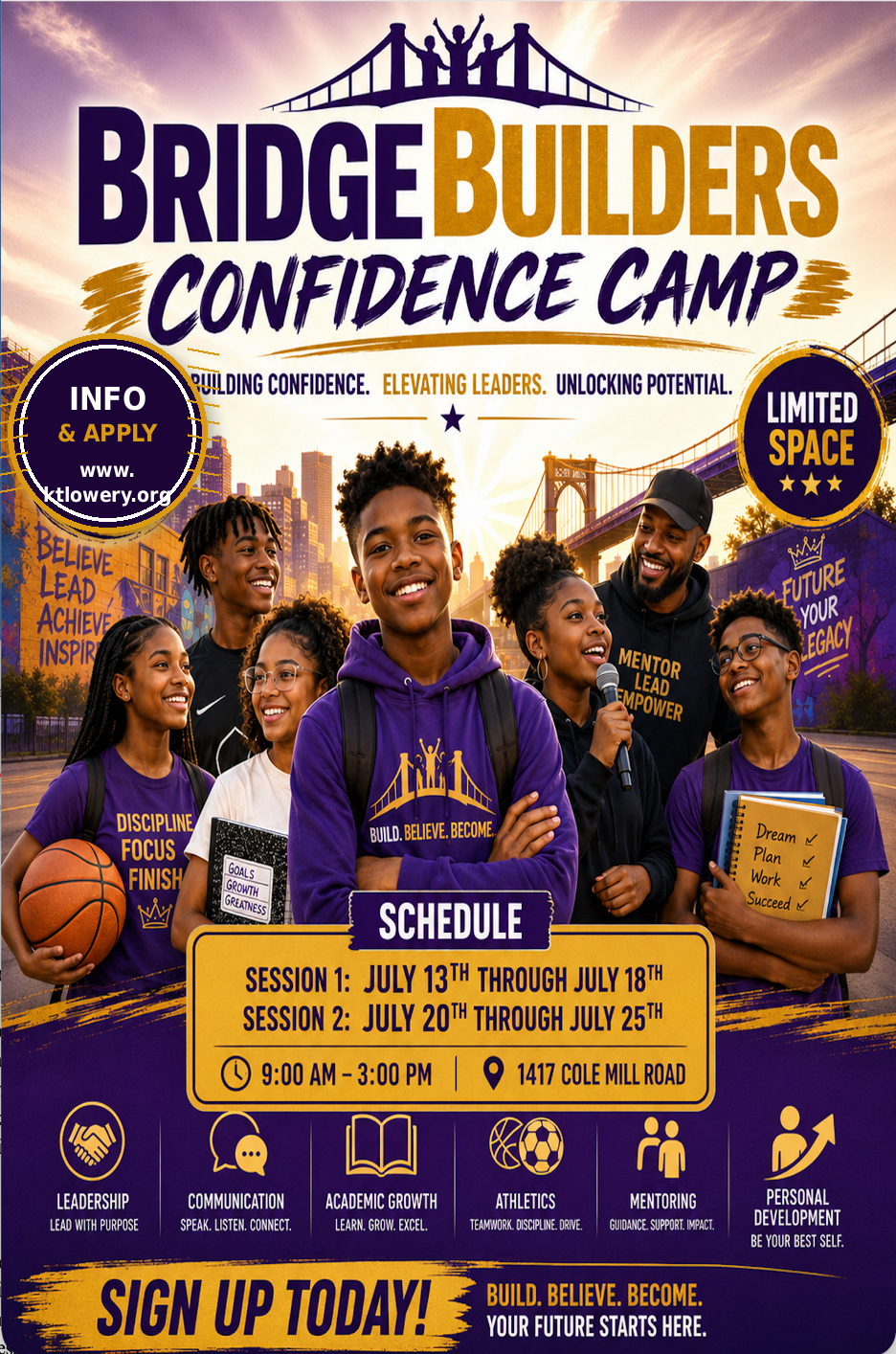 BridgeBuilders Confidence Camp flyer